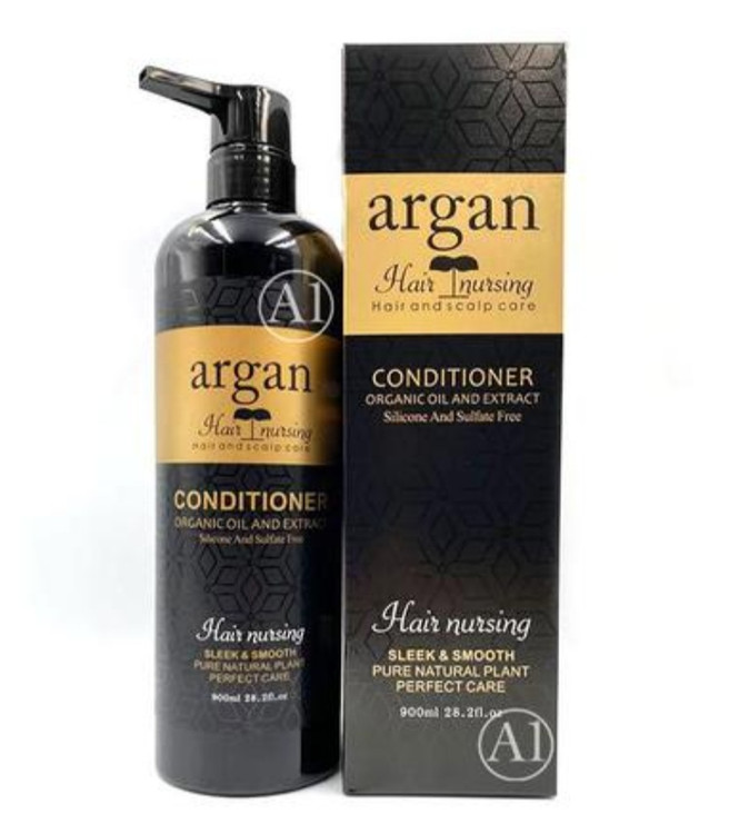 شامپو مو هیر نرسینگ کراتینه بدون سولفات آرگان argan مدل Hair nursing حجم 900 میل