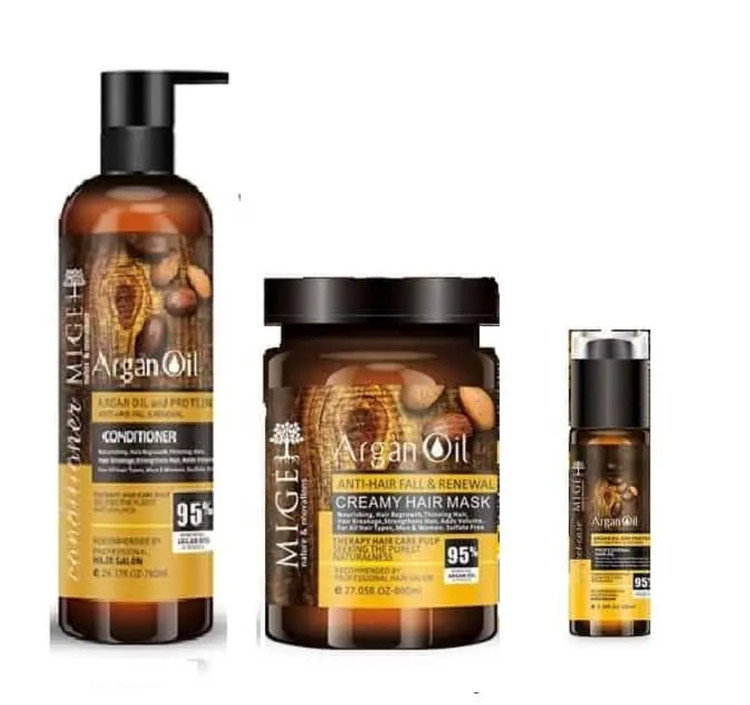 پک مراقبت مو شامپو و ماسک و روغن آرگان برند میگ Mige Argan Collection