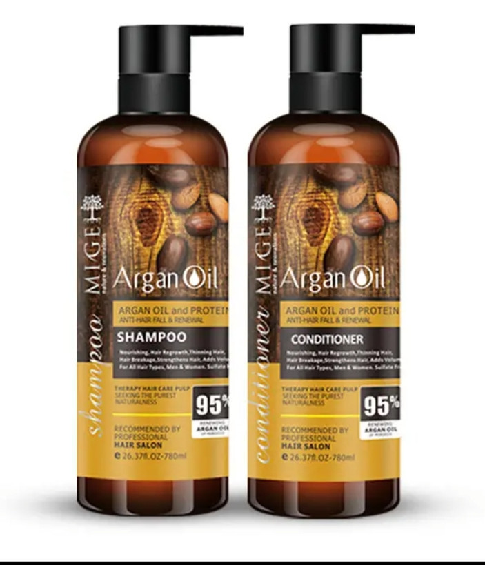 شامپو میگ Mige بدون سولفات حاوی روغن آرگان Argan Oil حجم 780 میل