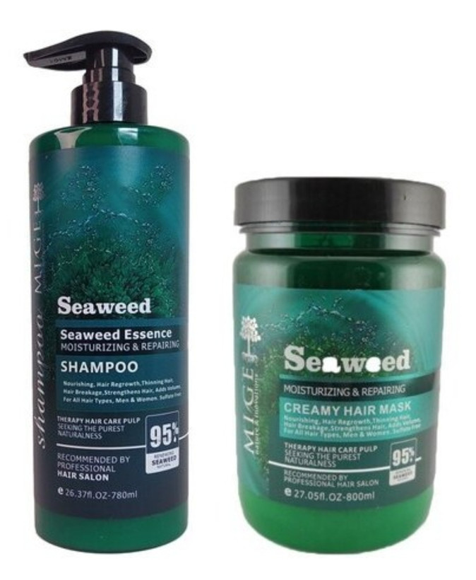 پک شامپو و ماسک موی بدون سولفات جلبک دریایی (اصلی) ا seaweedمیگ