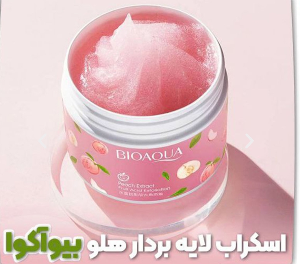 اسکراب لایه بردار صورت و بدن هلو بیوآکوا Bioaqua