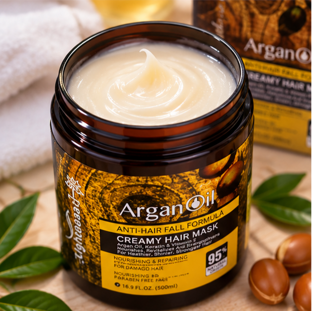 ماسک مو روغن آرگان لایتنس Argan oil حجم ۱۰۰۰ میلی لیتر