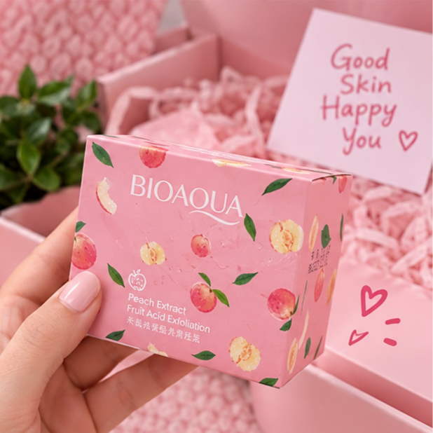اسکراب لایه بردار صورت و بدن هلو بیوآکوا BIOAQUA